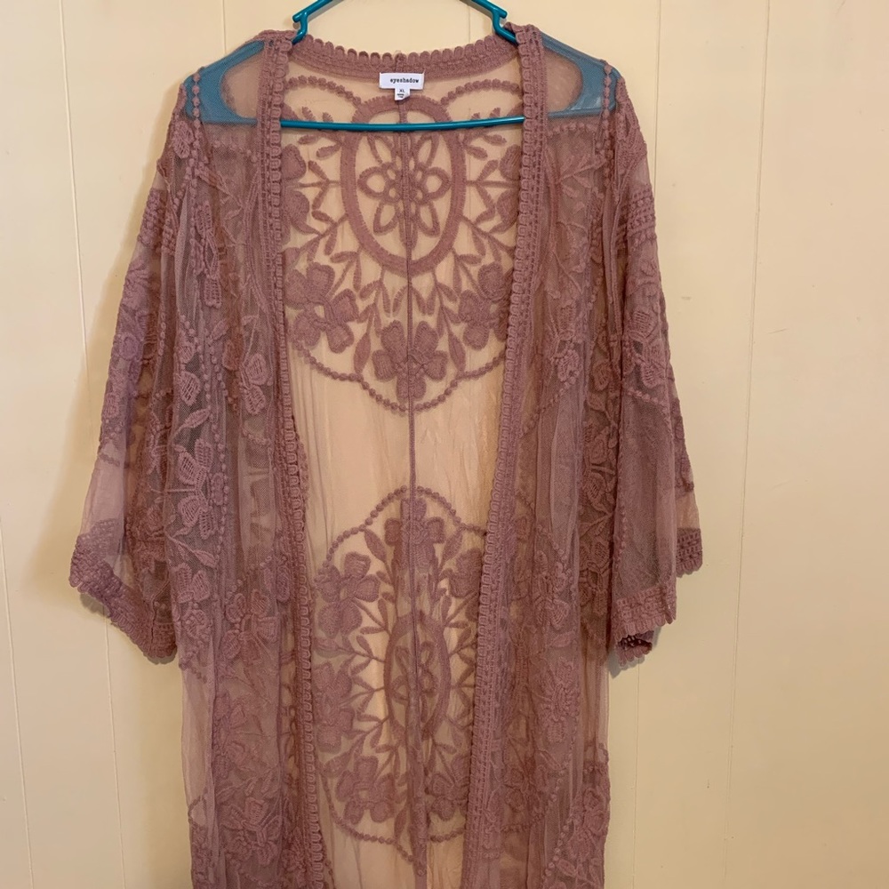 Torrid lace kimono floral cardigan cover up